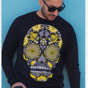 Black and Yellow Graphic Sweatshirt